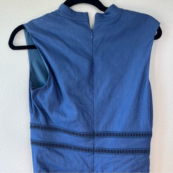 Nicole Miller Blue Sleeveless Dress - Picture 3 of 6